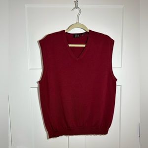 Men’s Long/Tall Merino Wool Sweater Vest